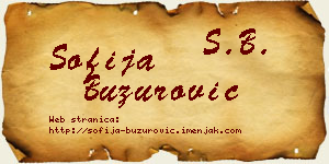 Sofija Buzurović vizit kartica